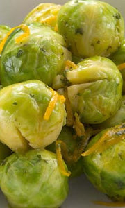 BRUSSELS SPROUTS WITH HOT ORANGE SAUCE